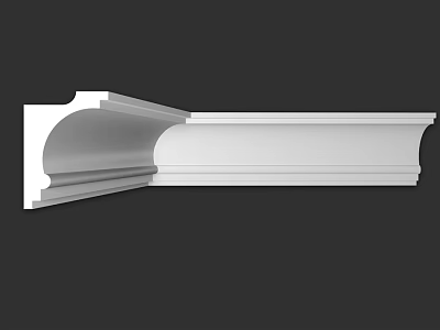 White Architectural Decorative Molding With Classic Detailed Design For Interior Decoration 3d model