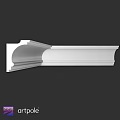 White Architectural Decorative Molding With Classic Detailed Design For Interior Decoration