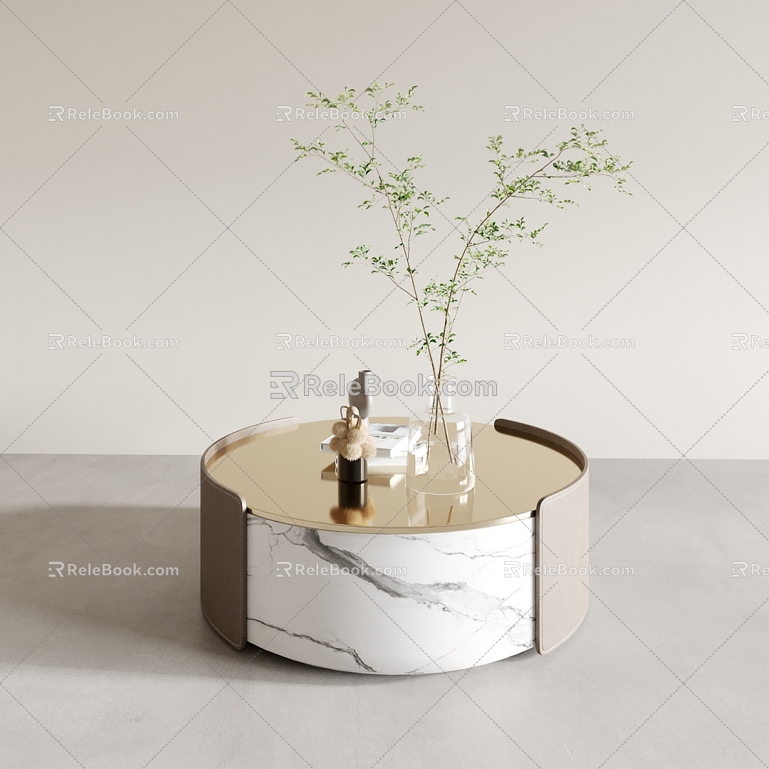 Round Table Coffee Table Round Table Low Table Table Side Corner Table 3d model