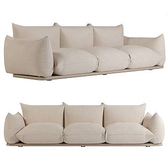 modern arflex three-seat sofa 3d model