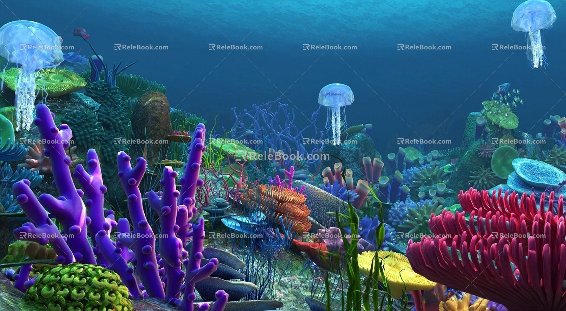 Modern Underwater World 3d model