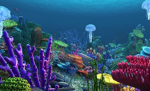 Modern Underwater World 3d model