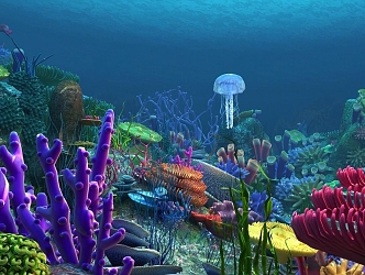 Modern Underwater World 3d model