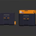 Orange And Dark Blue Toolboxes Open With Foam Lining And Closed Design 3d model