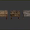 Three Distressed Wooden Steps in Brown and Gray with Rustic Open Design