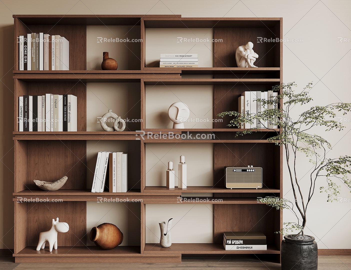 Silent Bookshelf 3d model