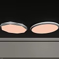 Modern Polygonal and Round Ceiling Lights Mounted on Ceiling with Bright Illumination 3d model