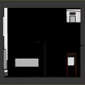 Modern Two Story Architecture Model With Black Roof And White Vertical Lines