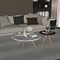Modern Coffee Table Round Coffee Table Letters Coffee Table Marble Coffee Table Coffee Table Ornaments 3d model