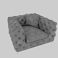 Beige Tufted Upholstered Accent Chair With Decorative Pillow And Modern Style