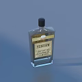 Transparent Square Glass Bottle With Black Cap And EYAZHEW Premium Label For Daily Life