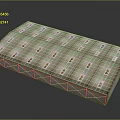Structured Rectangular Panel With Uniform Grid Units Reflective Surface And Supporting Sections