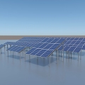 Modern solar panels 3d model