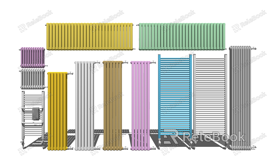 Modern heating pipe radiator model