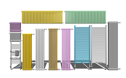 Modern heating pipe radiator 3d model