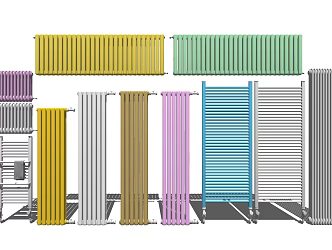 Modern heating pipe radiator 3d model