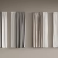Modern Curtain Gauze Curtain Double Open Curtain 3d model