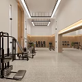 Modern Spacious Fitness Studio With Yoga Mats Blocks Resistance Bands And Mirrors On Wooden Floor