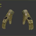 Military Green Protective Gloves With Reinforced Palms And Wrist Straps