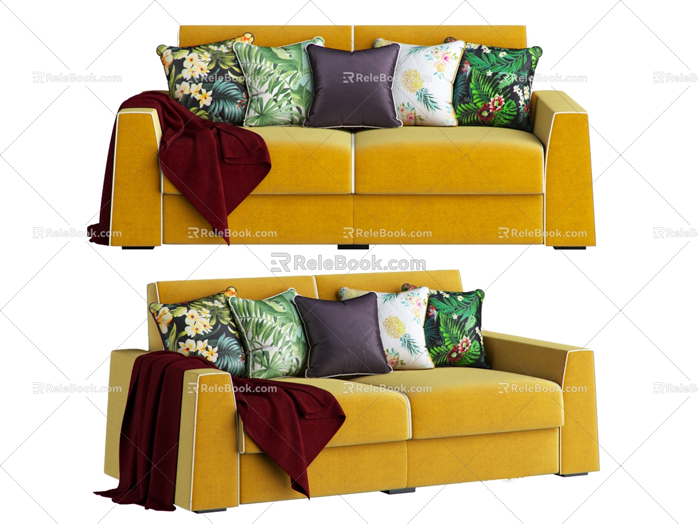 Modern Sofa Multiplayer Sofa Sofa Living Room Sofa Sofa Pillow Sofa Carpet 3d model