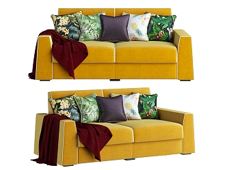 Modern Sofa Multiplayer Sofa Living Room Sofa Pillow Sofa Carpet 3d model