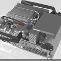 Computer Internal Components with Heatsink Cooling Fan Motherboard and Metal Case