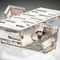 Modern Exhibition Booth Design With Tables Chairs Display Area And Brand Signage