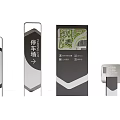Traffic Signage System With Parking Guidance Site Map And Direction Arrows