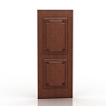 European-style solid wood door 3d model