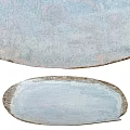 Light Blue Square Carpet With Distressed Edges And Textured Surface For Home Decor