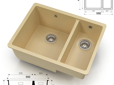 Light Luxury Vegetable Washing Basin model