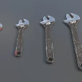 Adjustable Wrench Spanner Universal Wrench Hardware Tools Low Face Number Low Mold Simple Mold Game Sub-era Film and Television Super Realistic 3d model