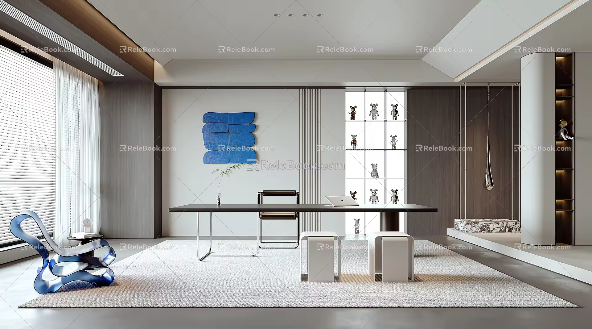 Modern study 3d model