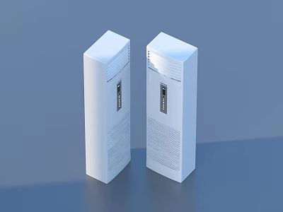 Modern White Vertical Air Cooler Fans With Sleek Design And Efficient Cooling 3d model