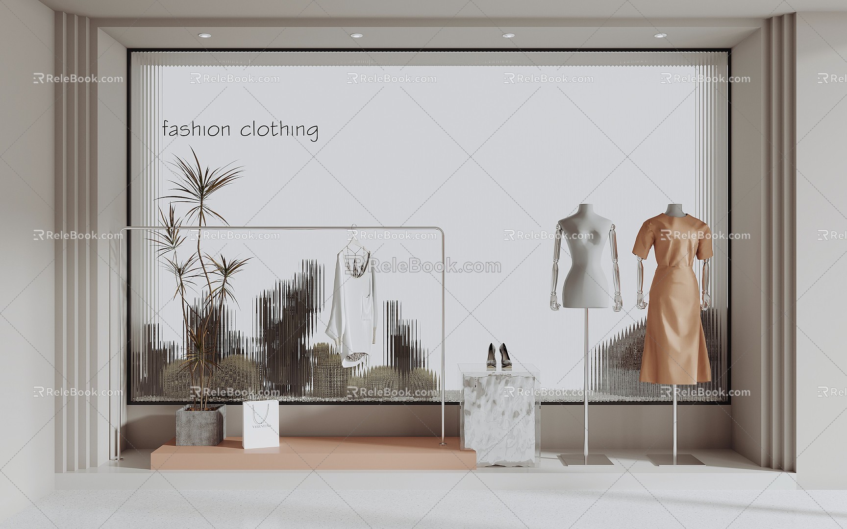 Modern Window Clothing Store Window 3d model