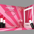 Meitu Beauty Themed Photo Check In Spot With Pink Background Lip Neon Light And Lipsticks