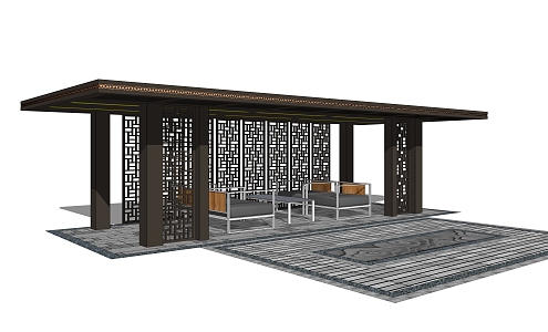 New Chinese Pavilion 3d model