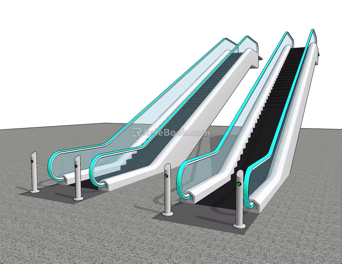 Modern Elevator Escalator 3d model