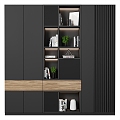 Modern Bookcase Decorative Cabinet Storage Cabinet 3d model