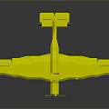 Detailed Aerospace Model Aircraft Displaying Yellow Wings Gray Fuselage And Number Three
