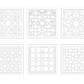 Wooden Lattice Windows Design Collection With Six Various Decorative Carved Patterns
