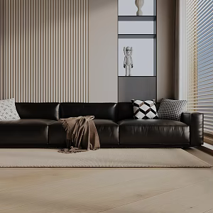 Modern three-seat sofa 3d model