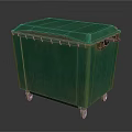 Green Household Storage Container With Lid And Wheels For Home Organization