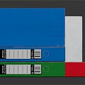 Vibrant Open Storage Boxes Decorative Ornament Sets With Black Red Blue Green Cases