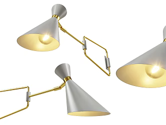 Modern Dutch imported wall lamp spotlight zuiver wall lamp light luxury metal wall lamp French medieval long rod rocker wall lamp master bedroom bedside wall lamp art minimalist wall 3d model