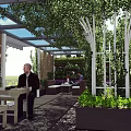 Rooftop Garden With Outdoor Seating Lush Vines And Greenery For Relaxation