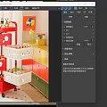 Red Multi-layer Rolling Storage Shelf with Bins for Kids Room Toys and Fruits