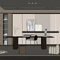 Modern study 3d model