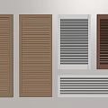 Modern shutter door shutter 3d model