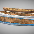 Brown White And Blue Wooden Boats Showcasing Classic Design And Sturdy Structure